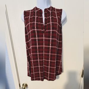 SJS maroon sleeveless top, L